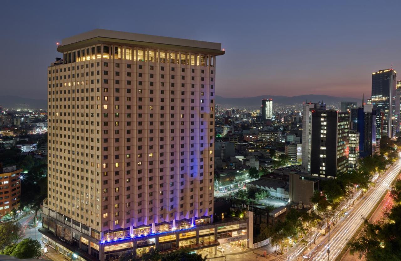 Fiesta Americana Reforma Mexico City Exteriör bild The hotel at night